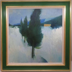 (1942-2022) Large POST IMPRESSIONIST original oil painting FRENCH LANDSCAPE