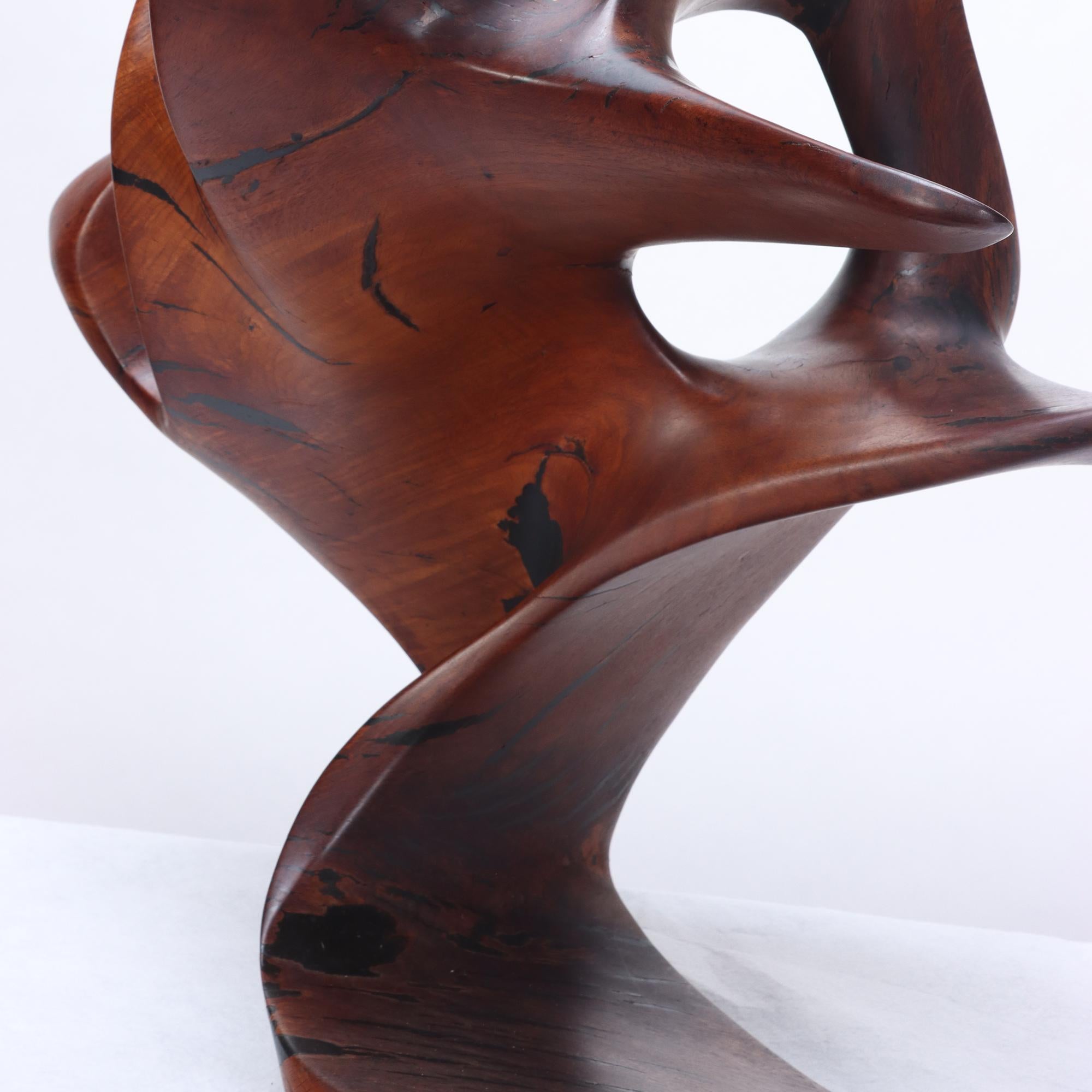 Wood John Spielman a Large Abstract Mid Century Modern Carved Wo For Sale