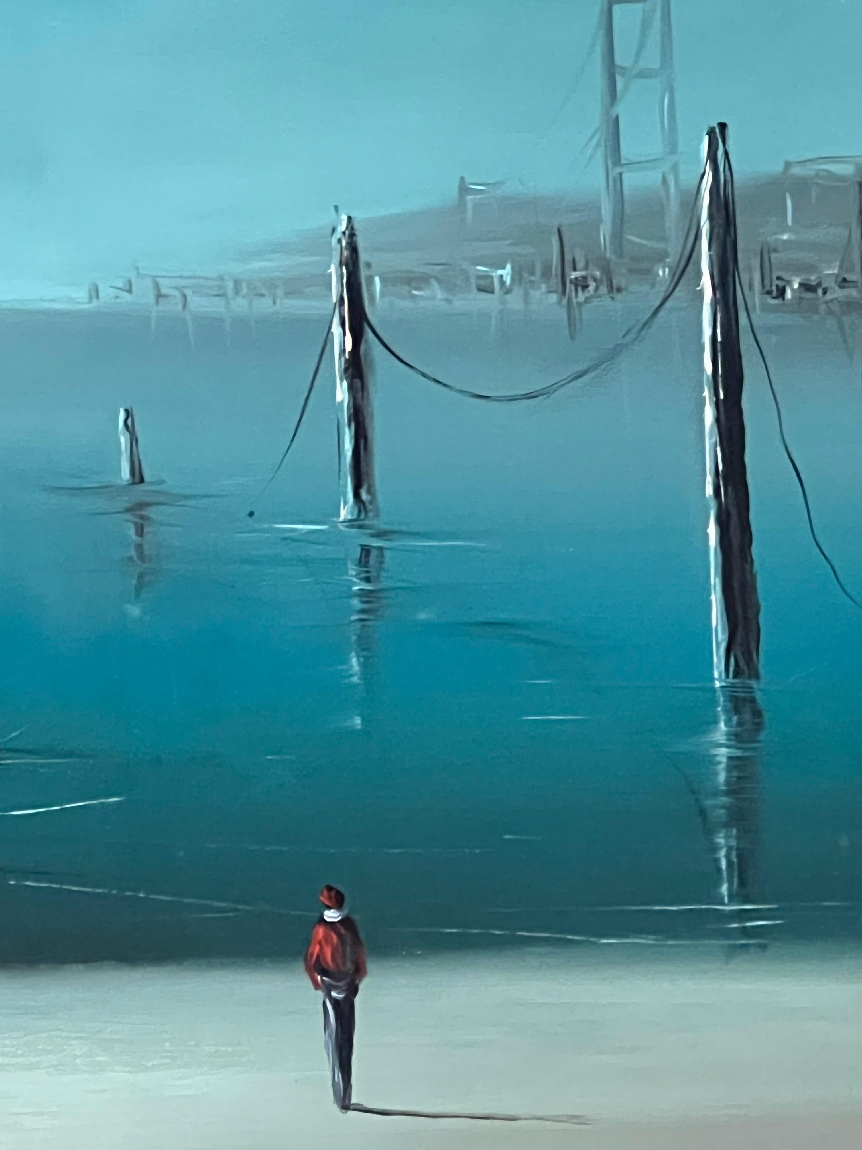 Surrealist Oil Painting of a Lone Figure Lost in an Empty World 2