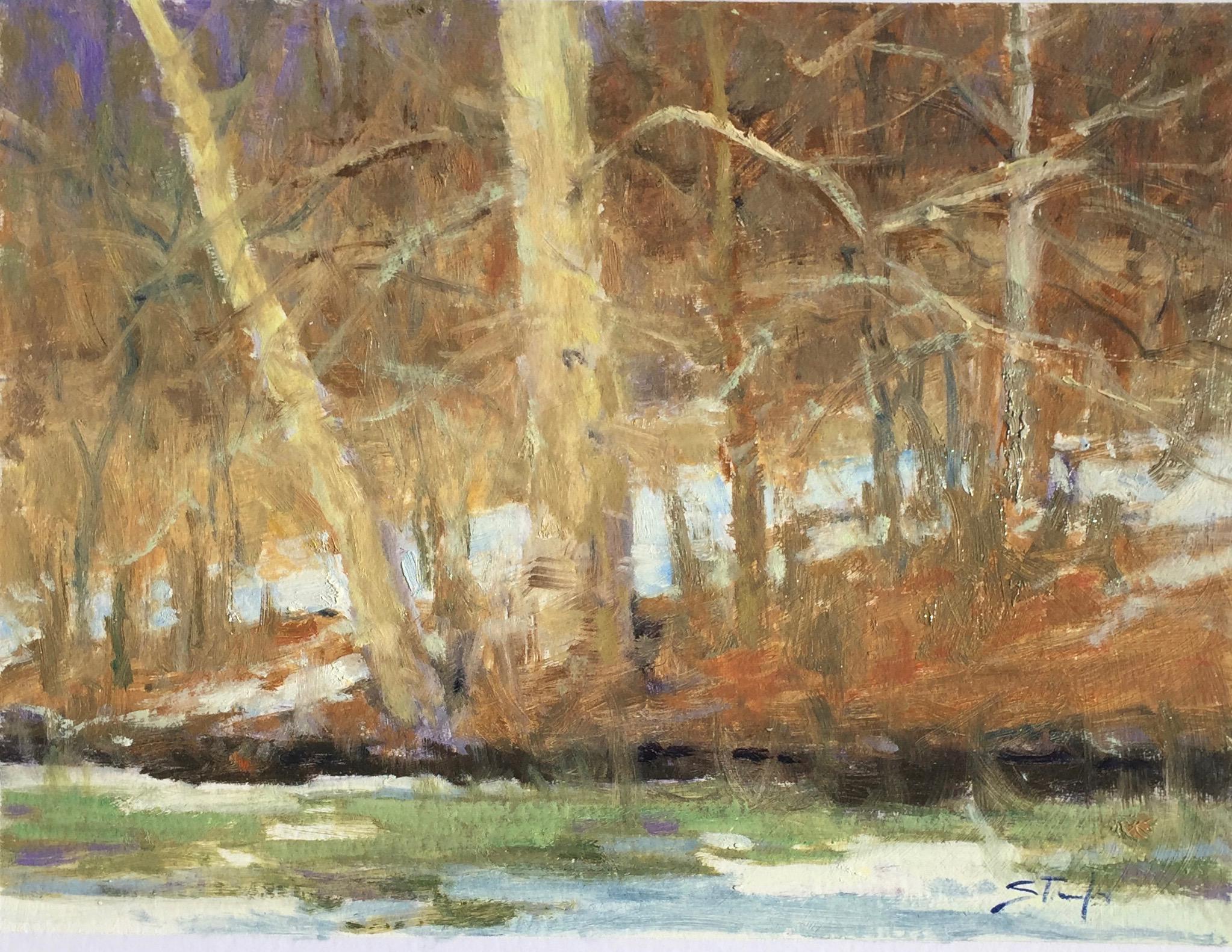 Landscape Painting John Stanford - Neige IV