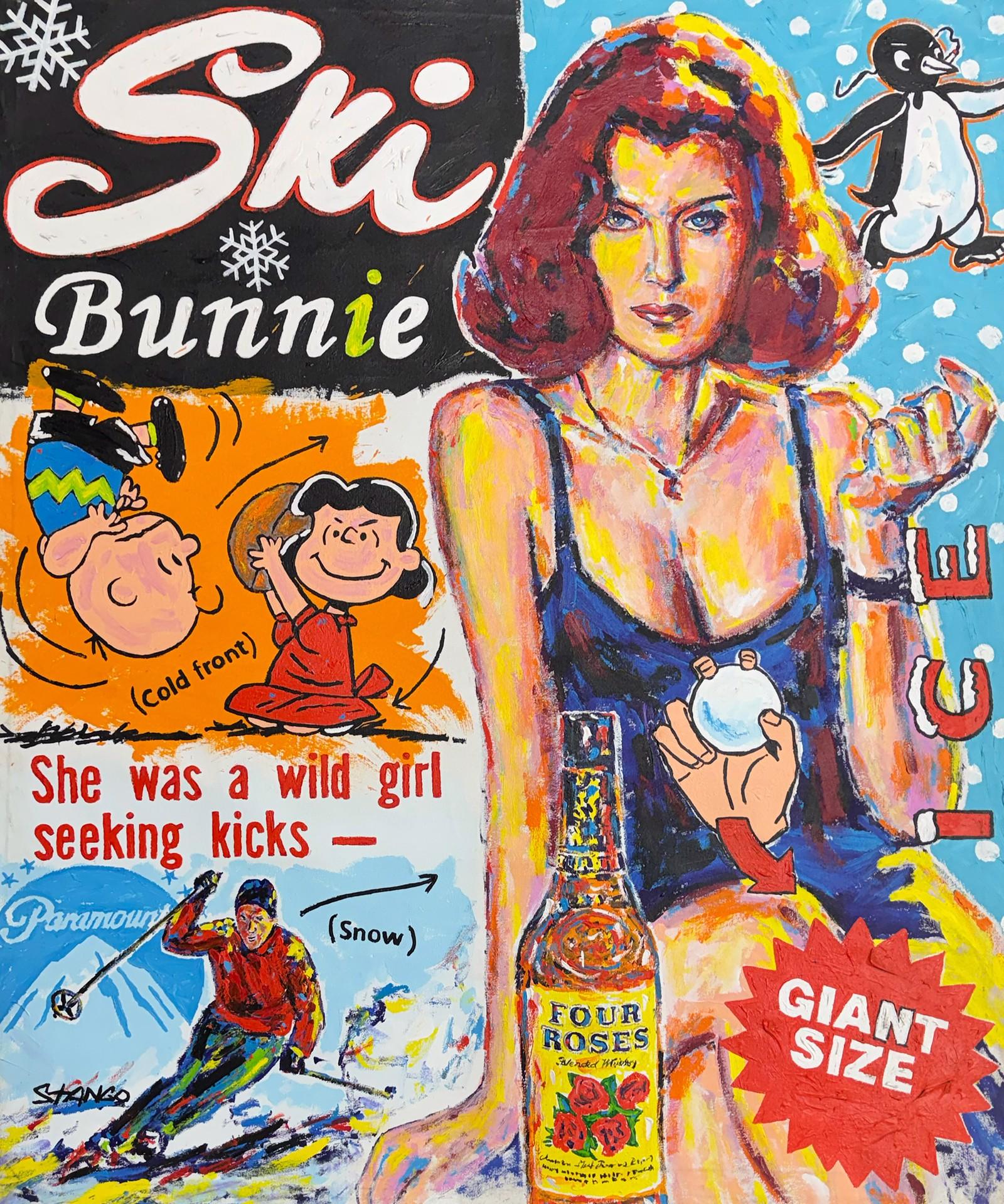Ski Bunnie, 2025 - Mixed Media Art de John Stango