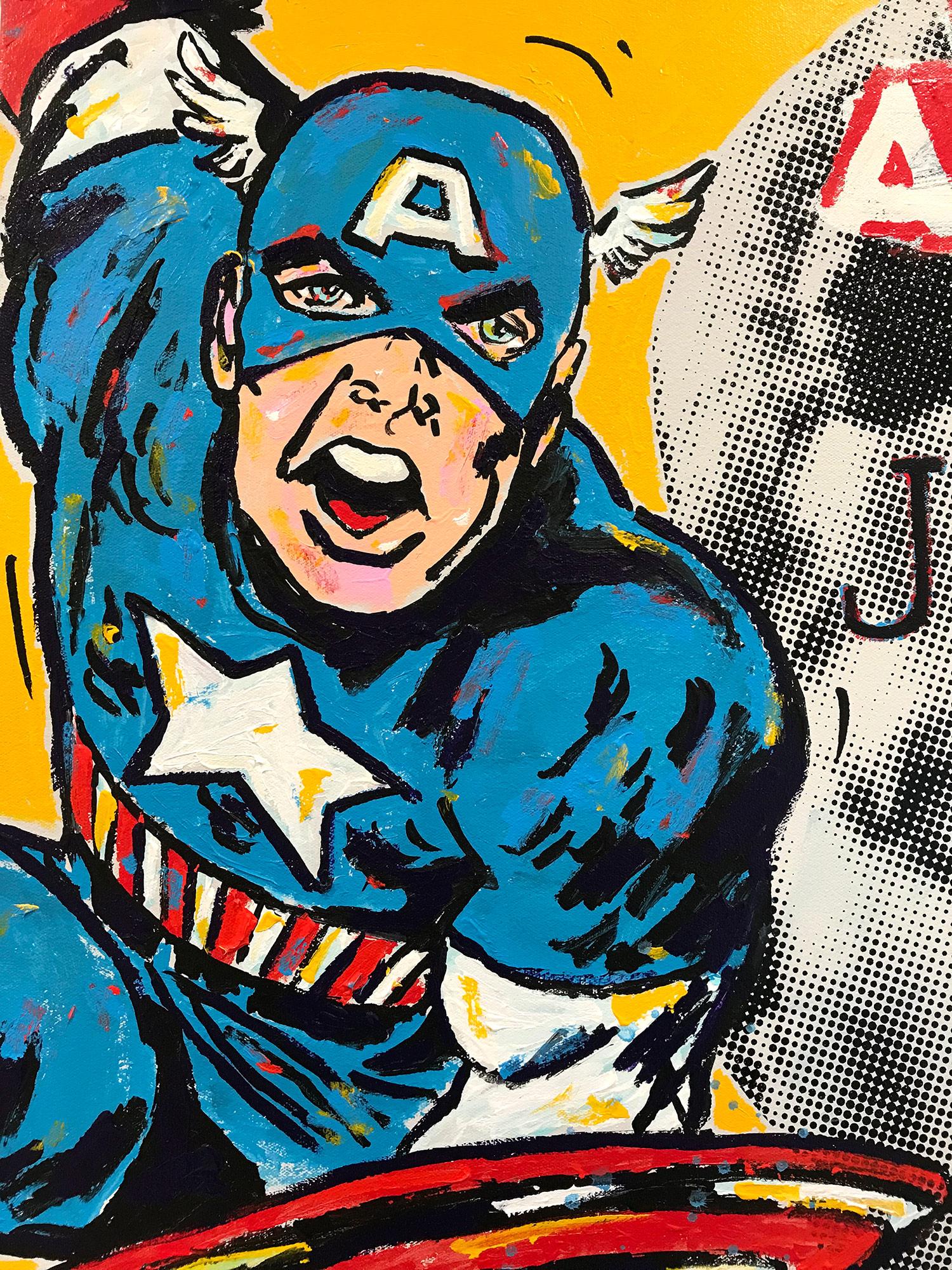 Captain America - Painting by John Stango