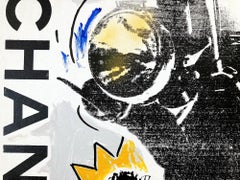 "Chanel James Dean" Contemporary Pop Art Mixed Media Acrylic Painting on Canvas