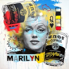 „Factory Girl“ Marilyn Monroe & Campbells Suppen Pop Art Acrylgemälde Canvas