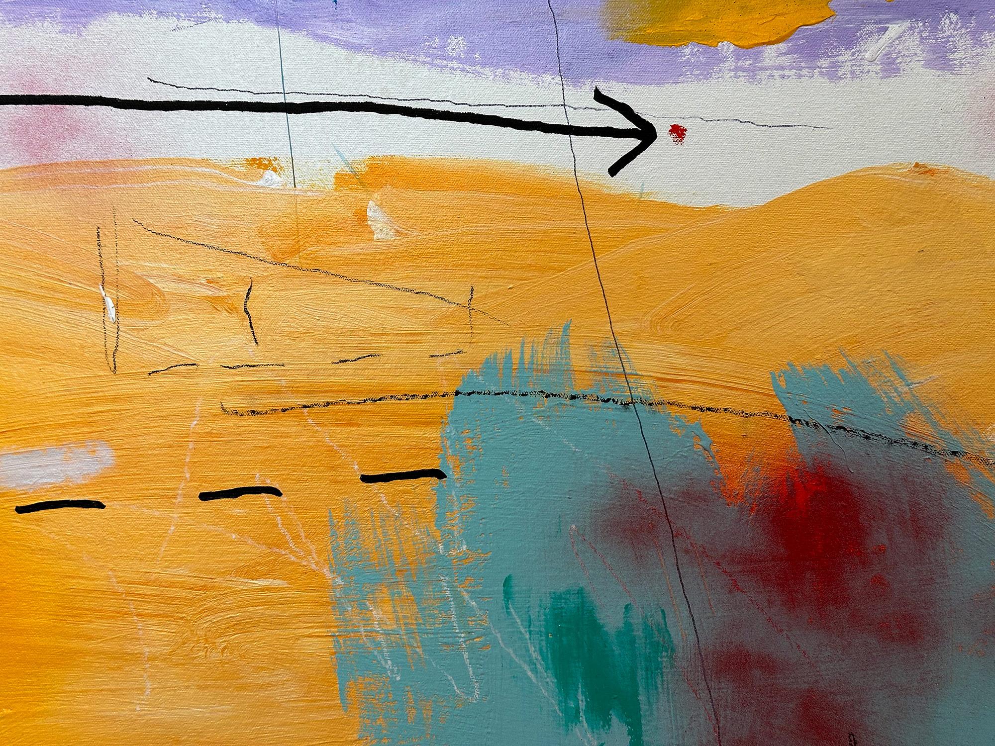 Abstraktes Pop-Art-Gemälde „High Noon“, farbenfrohe Formen mit hellem Hintergrund im Angebot 2
