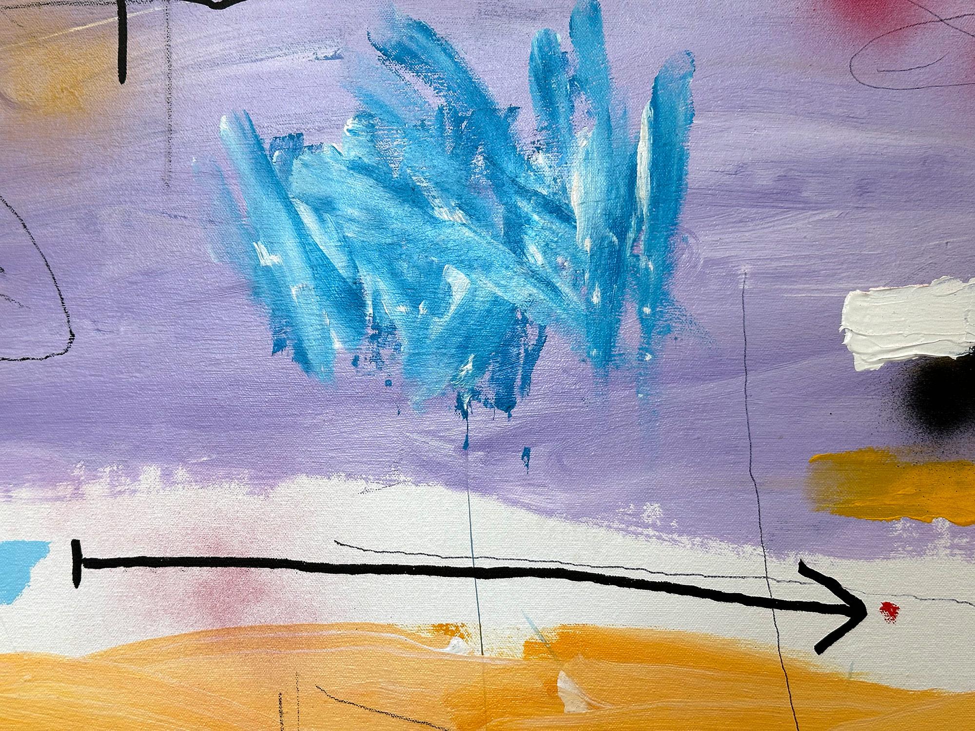 Abstraktes Pop-Art-Gemälde „High Noon“, farbenfrohe Formen mit hellem Hintergrund im Angebot 6