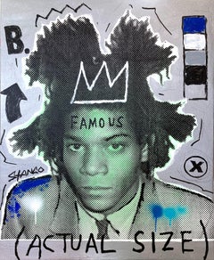 "SAMO Actual Size" Pop Art Jean Michel Basquiat Acrylic Painting on Canvas