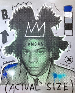 "SAMO Actual Size" Pop Art Jean Michel Basquiat Acrylic Painting on Canvas