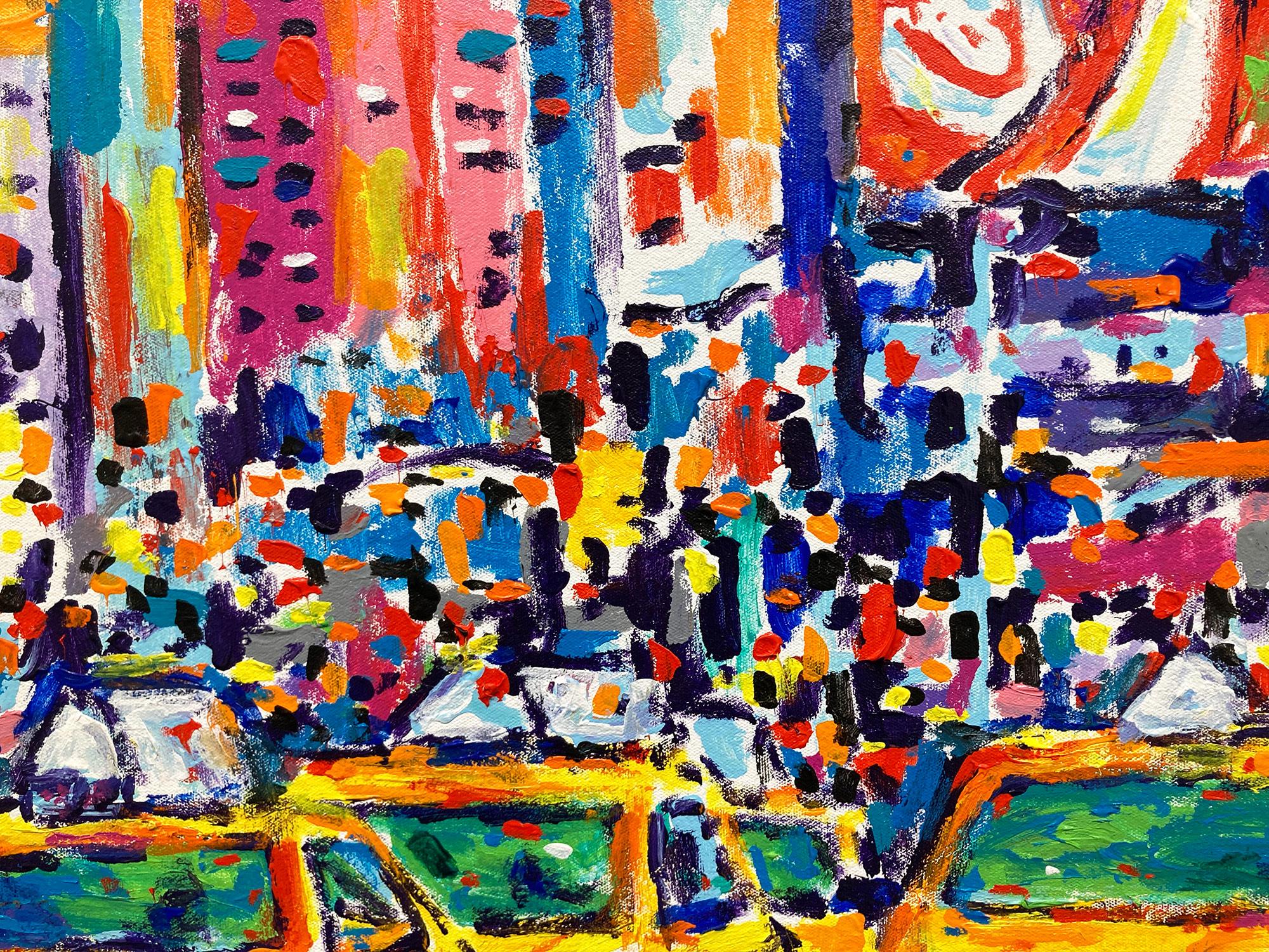 „Times Square“ Buntes Gemälde auf Leinwand, Midtown Manhattan, NYC, farbenfrohe Pop-Art-Szene im Angebot 8