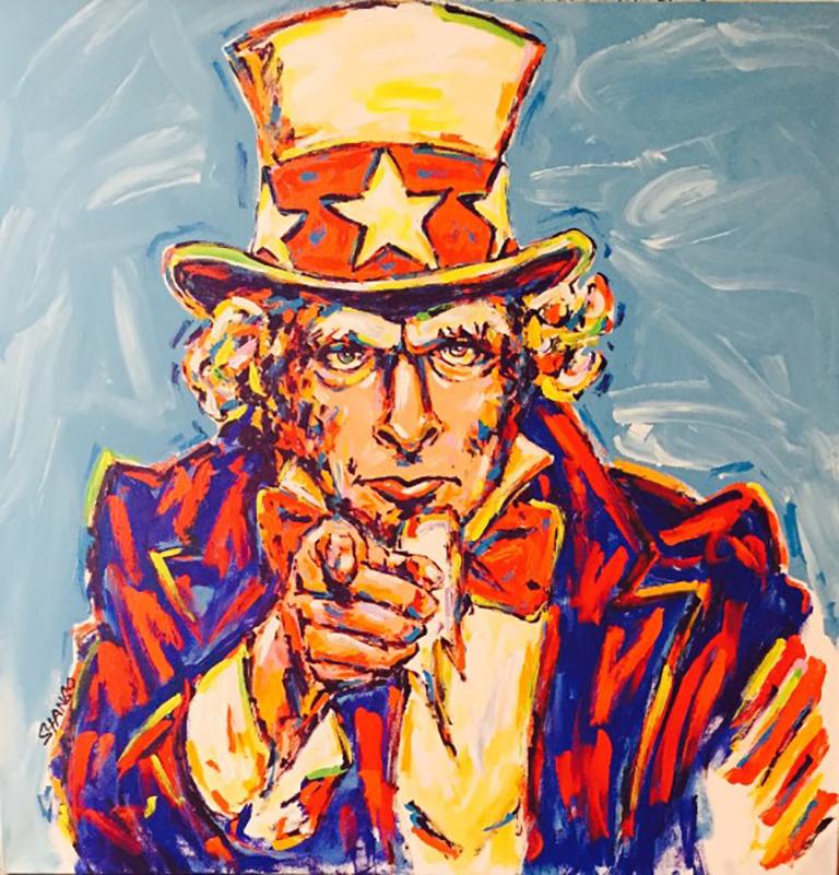 Uncle Sam  - Painting by John Stango