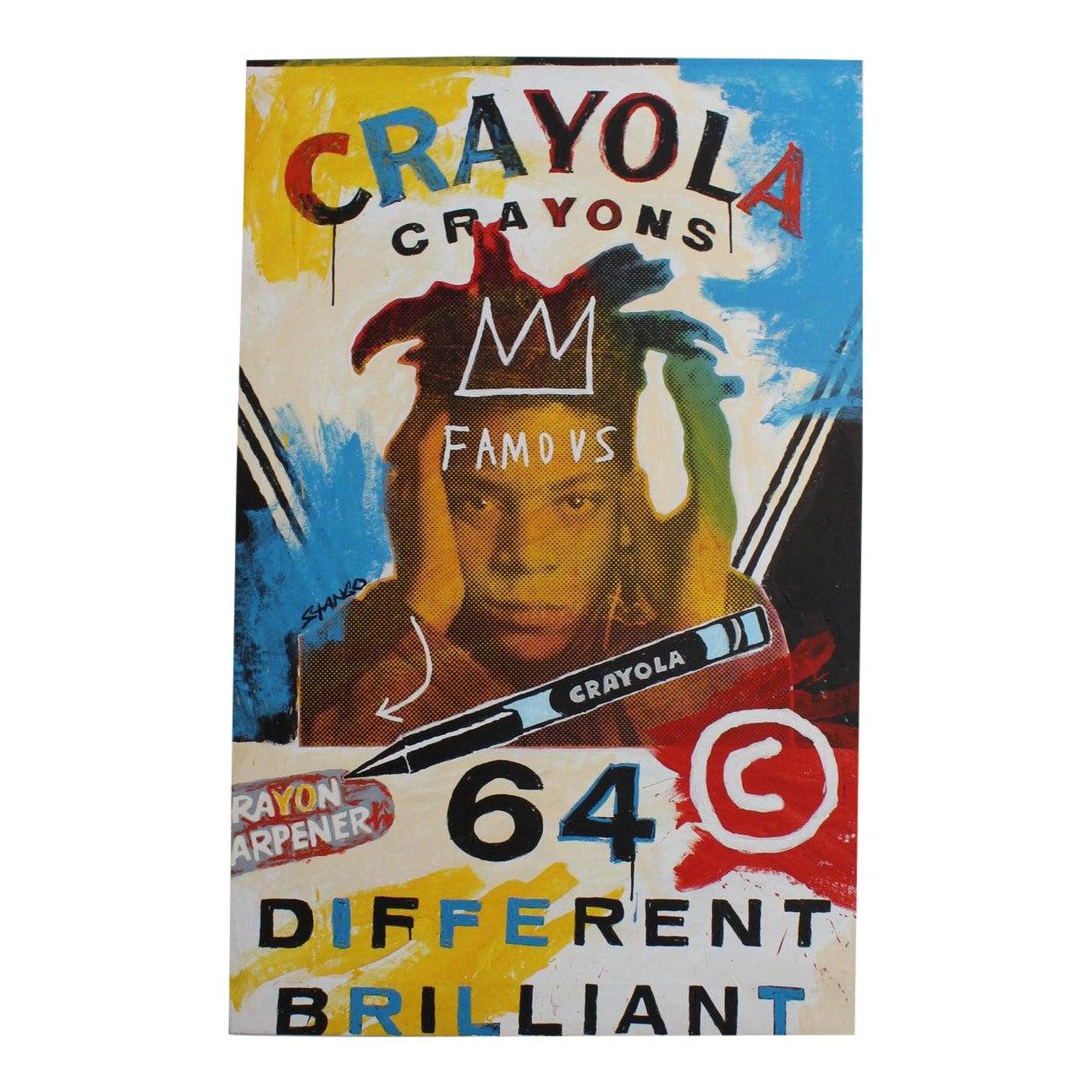 John Stango Pop Art Painting "Basquiat Crayola"
