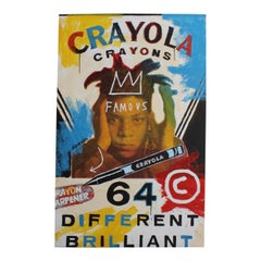 John Stango Pop Art Painting "Basquiat Crayola"