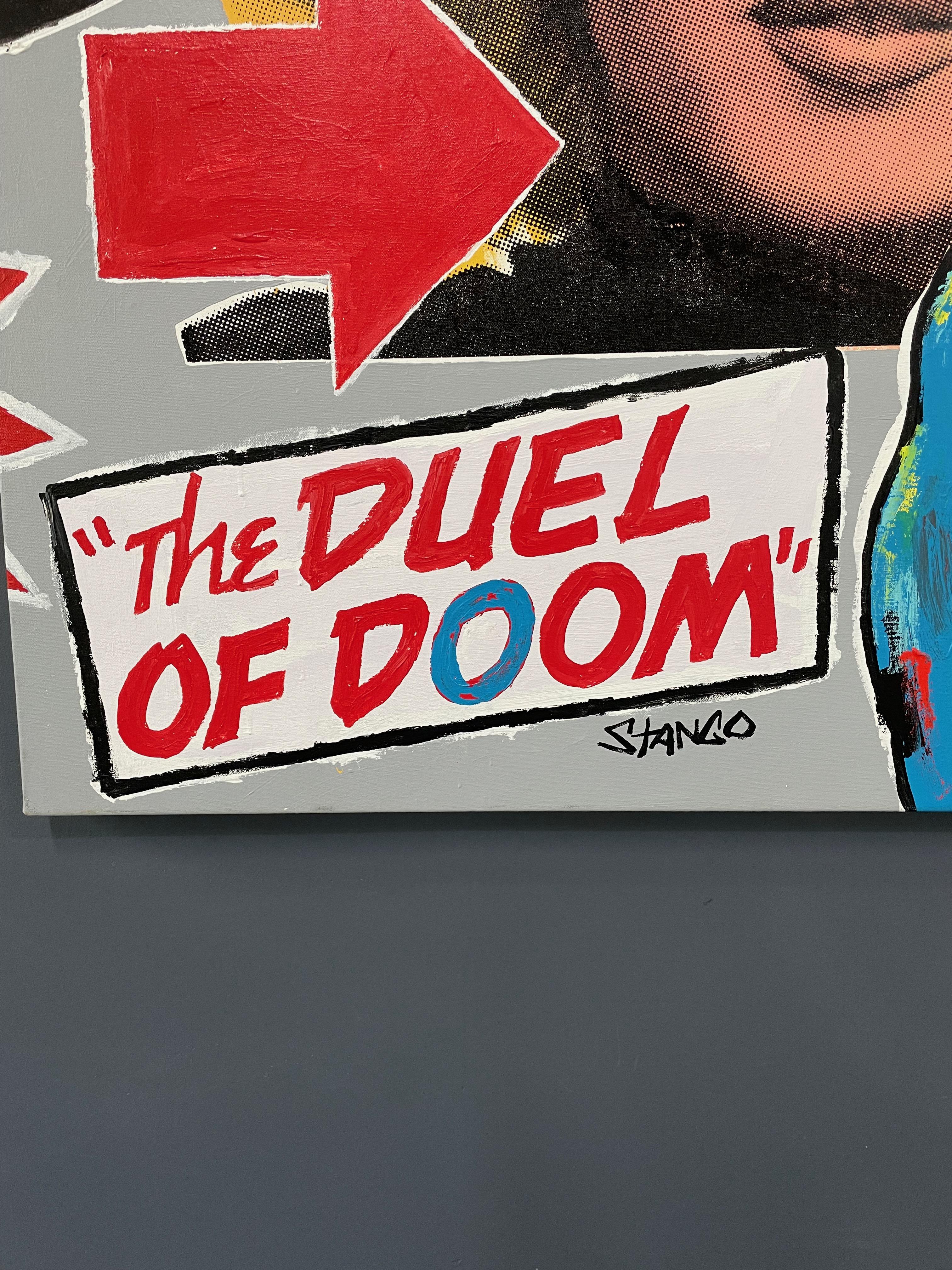 «uel of Doom », huile sur toile, Pop Art de John Stango Excellent état - En vente à Philadelphia, PA