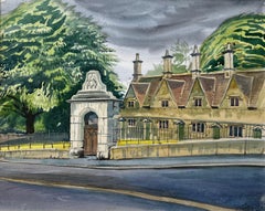 Almshouses und Stone Gateway Chipping Norton Oxfordshire Architektonische Szene