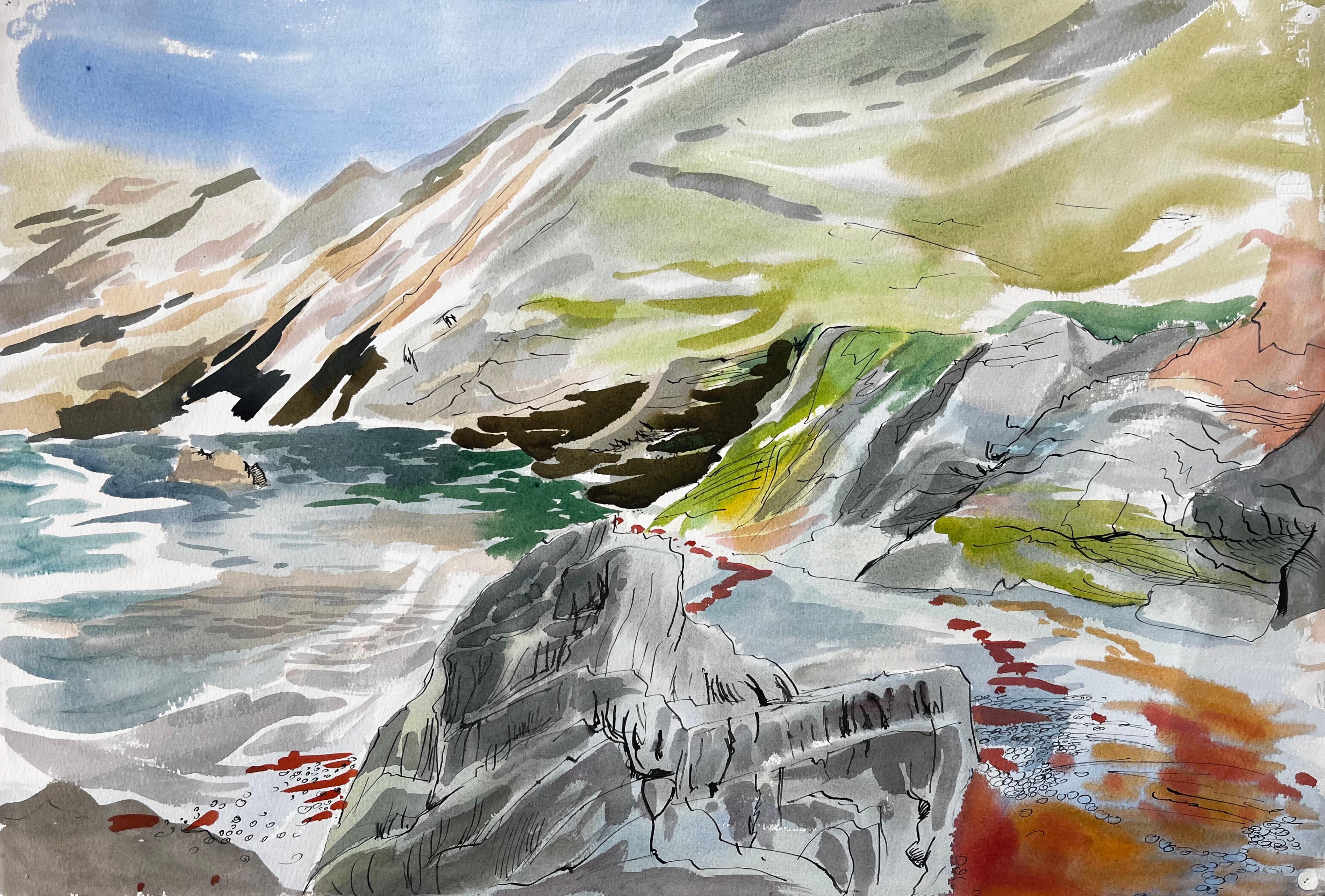 Modern Art Landscape Drawings and Watercolors
