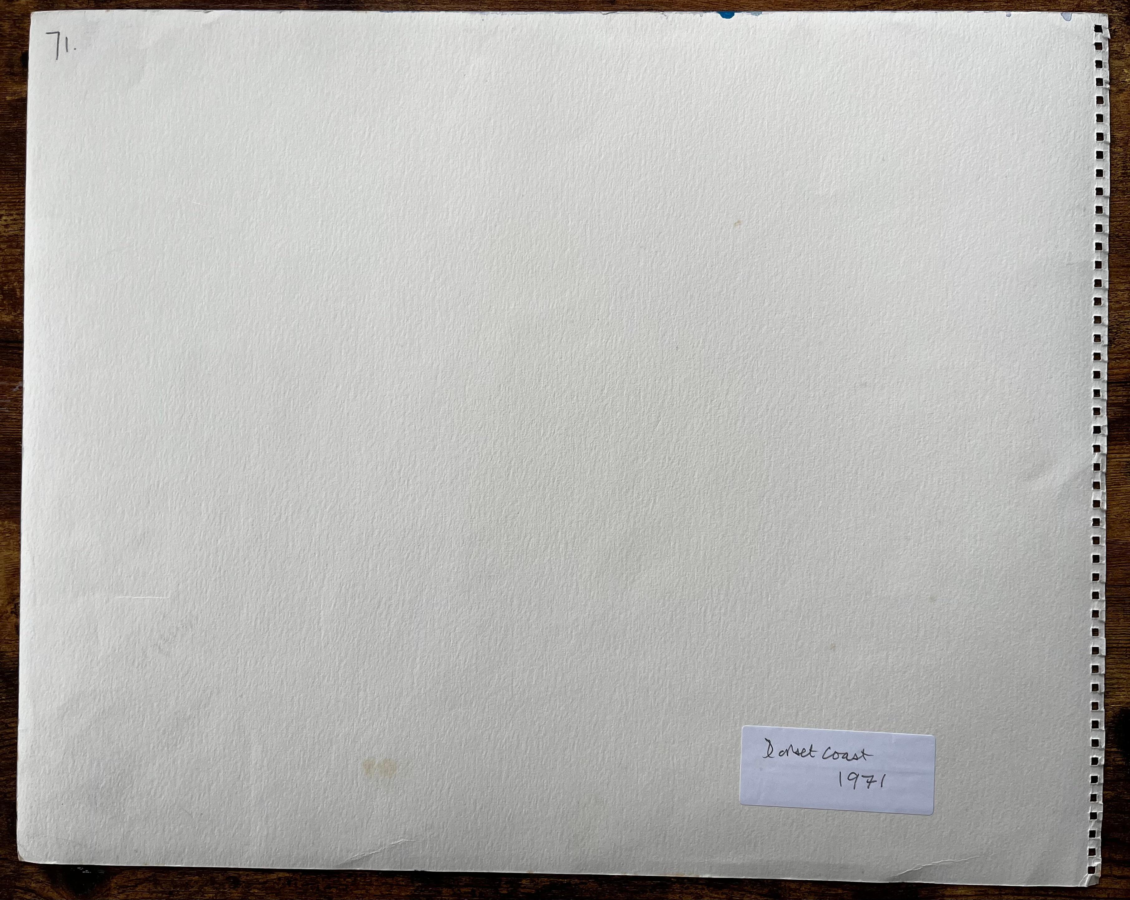 Dramatic Dorset Coast Cliff Landscape Watercolour by John Steane 1971 For Sale 4