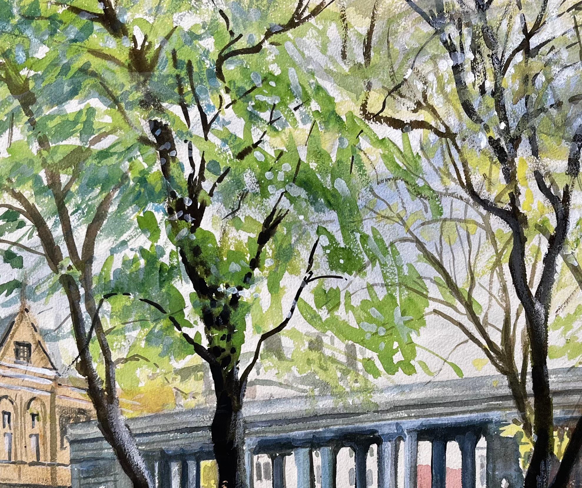 The Monument Southport Lord Street Lancashire Signed 1968 British Watercolour For Sale 2