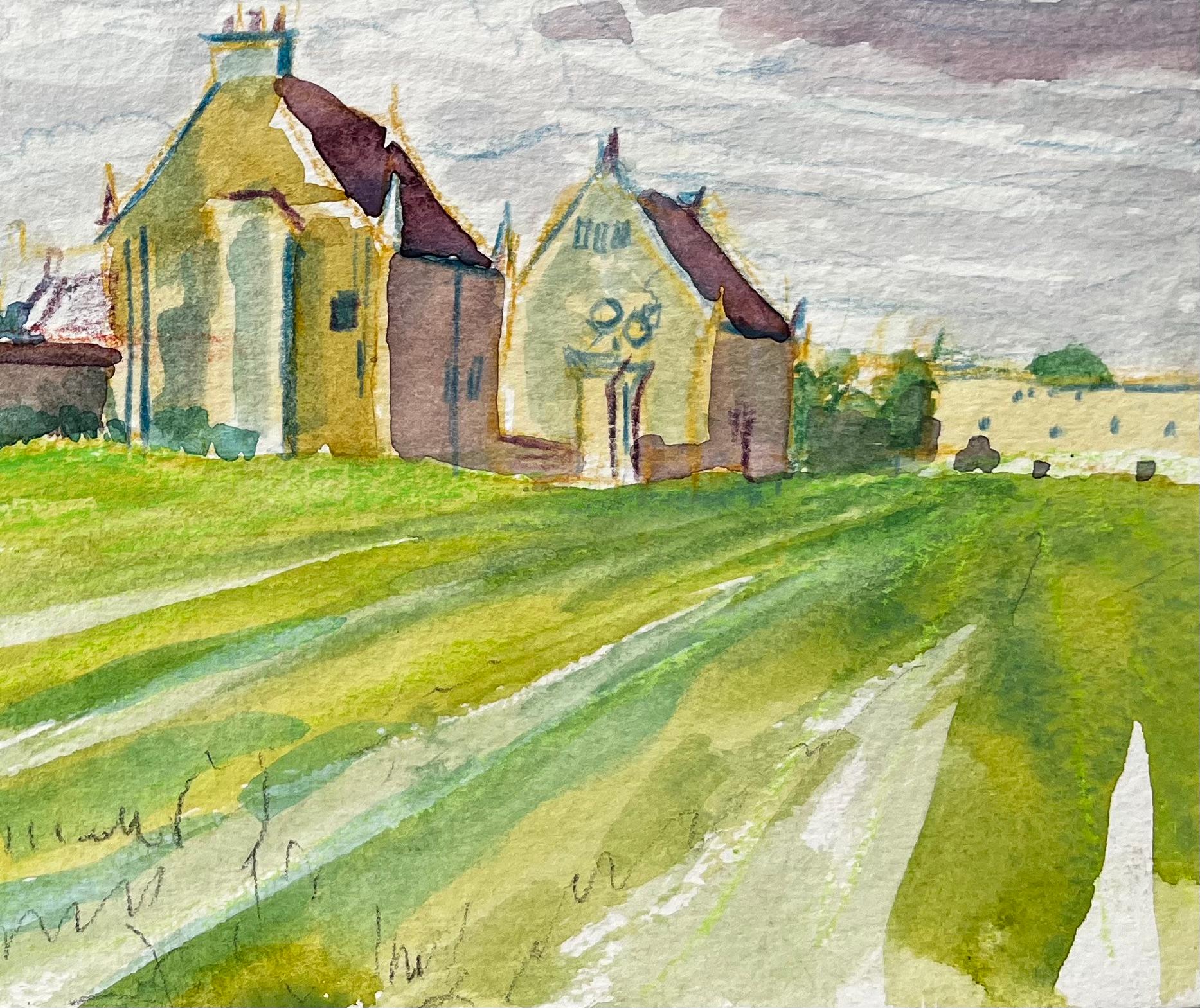 Water Eaton Manor House Oxfordshire Historische Gebäude und Freiflächenansicht (Impressionismus), Art, von John Steane (b.1931)