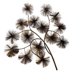 John Steck Brutalist Modern "Branch of Dandelions" Wall Sculpture