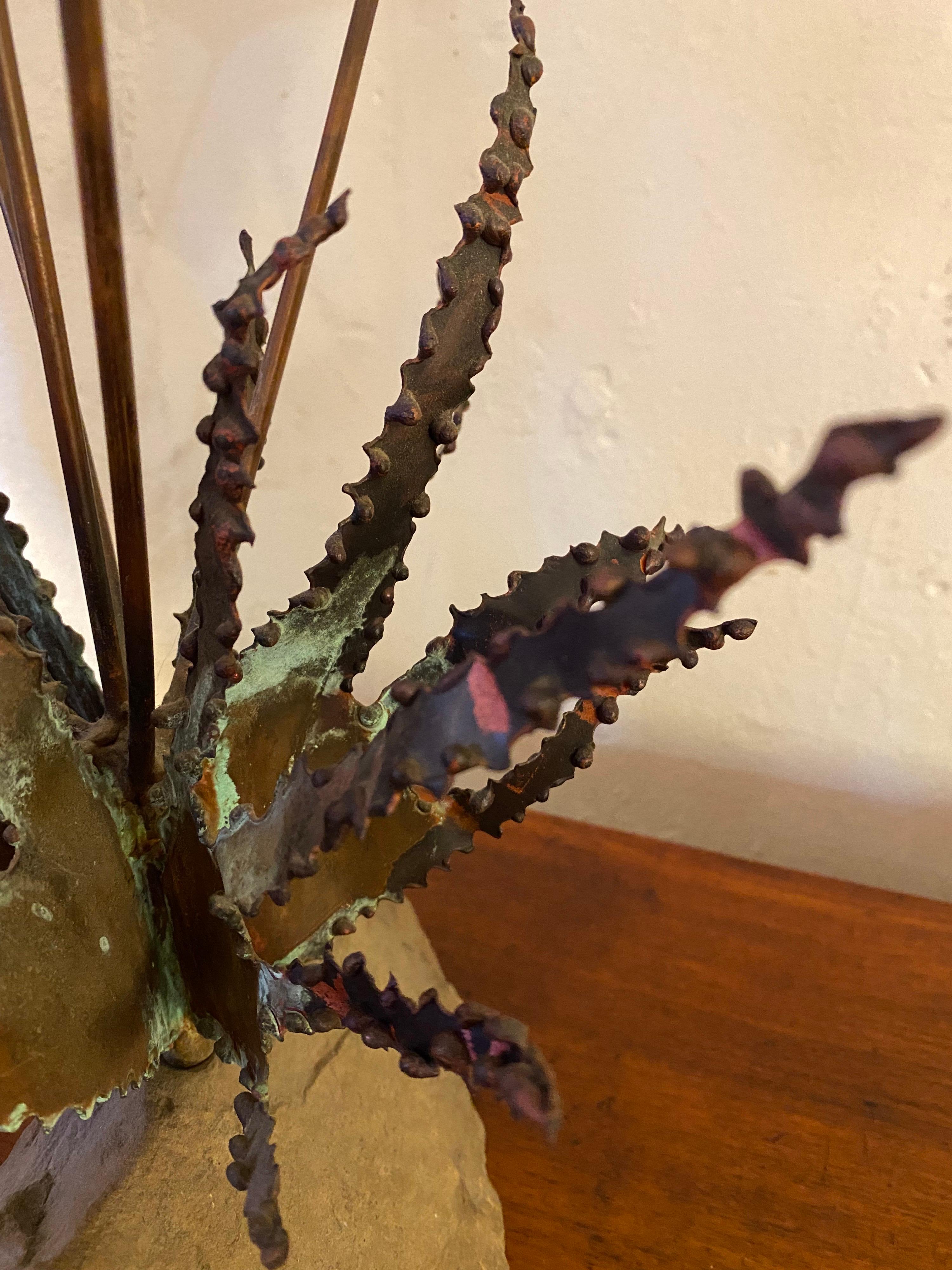 Copper John Steck Desert Flower Sculpture