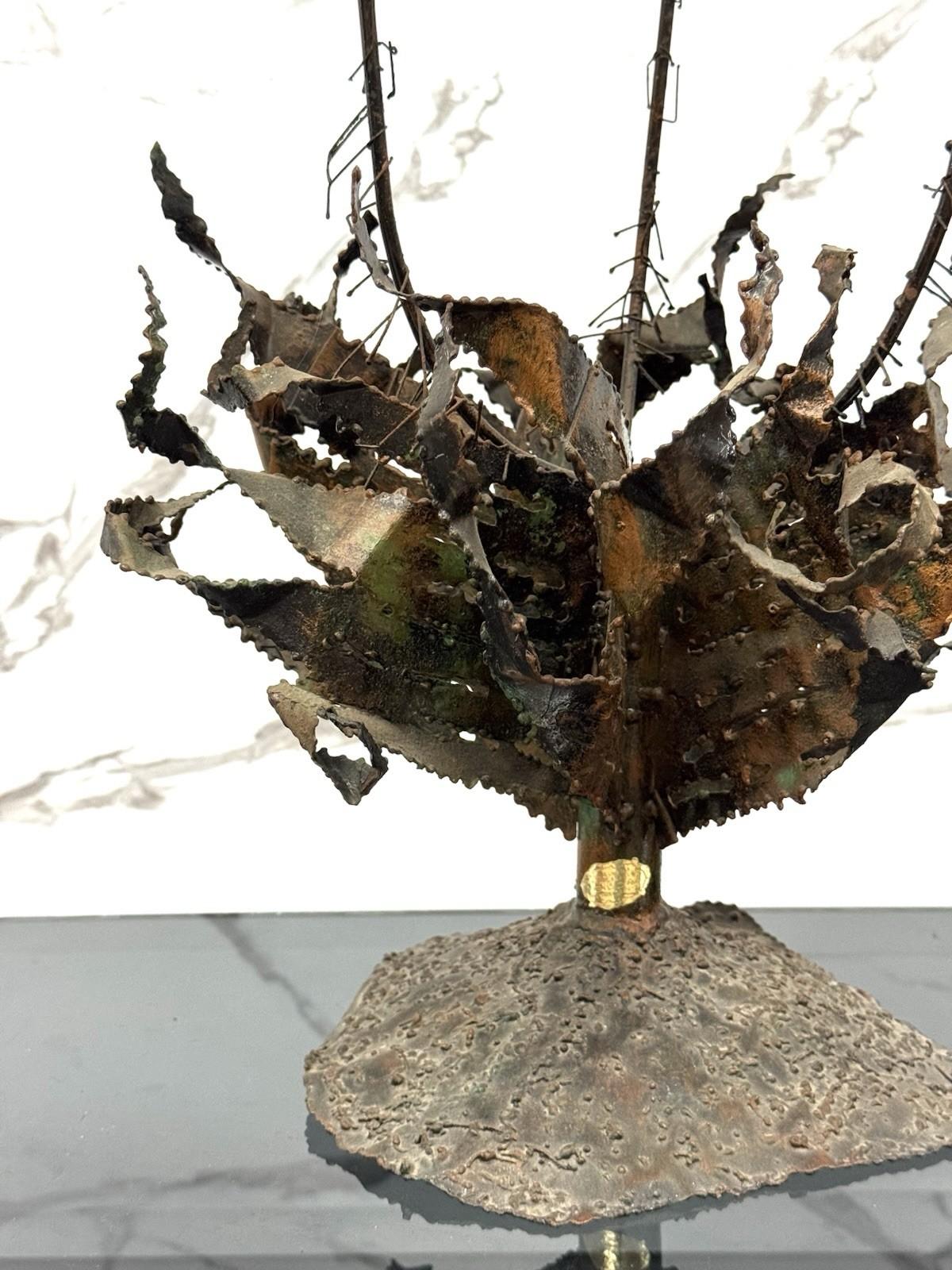 John Steck Desert Rose Vintage Brutalist Sculpture in Metal In Excellent Condition For Sale In Taranto, IT