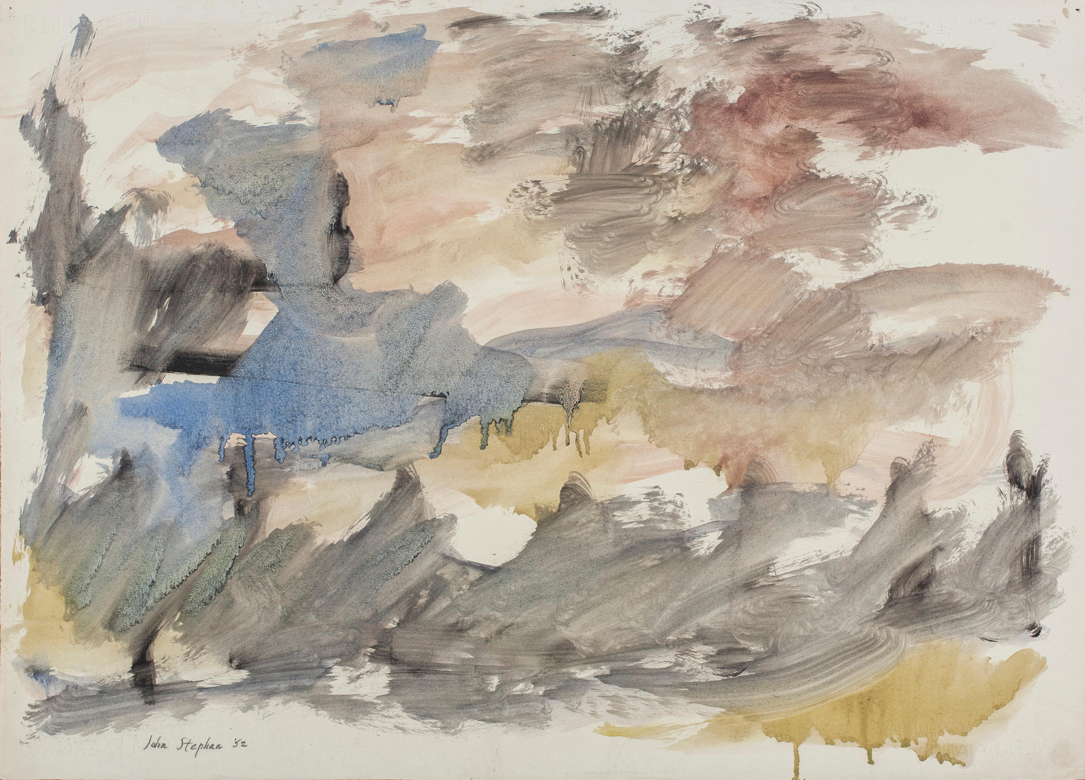 John Stephan Landscape Painting – Ohne Titel, 1952