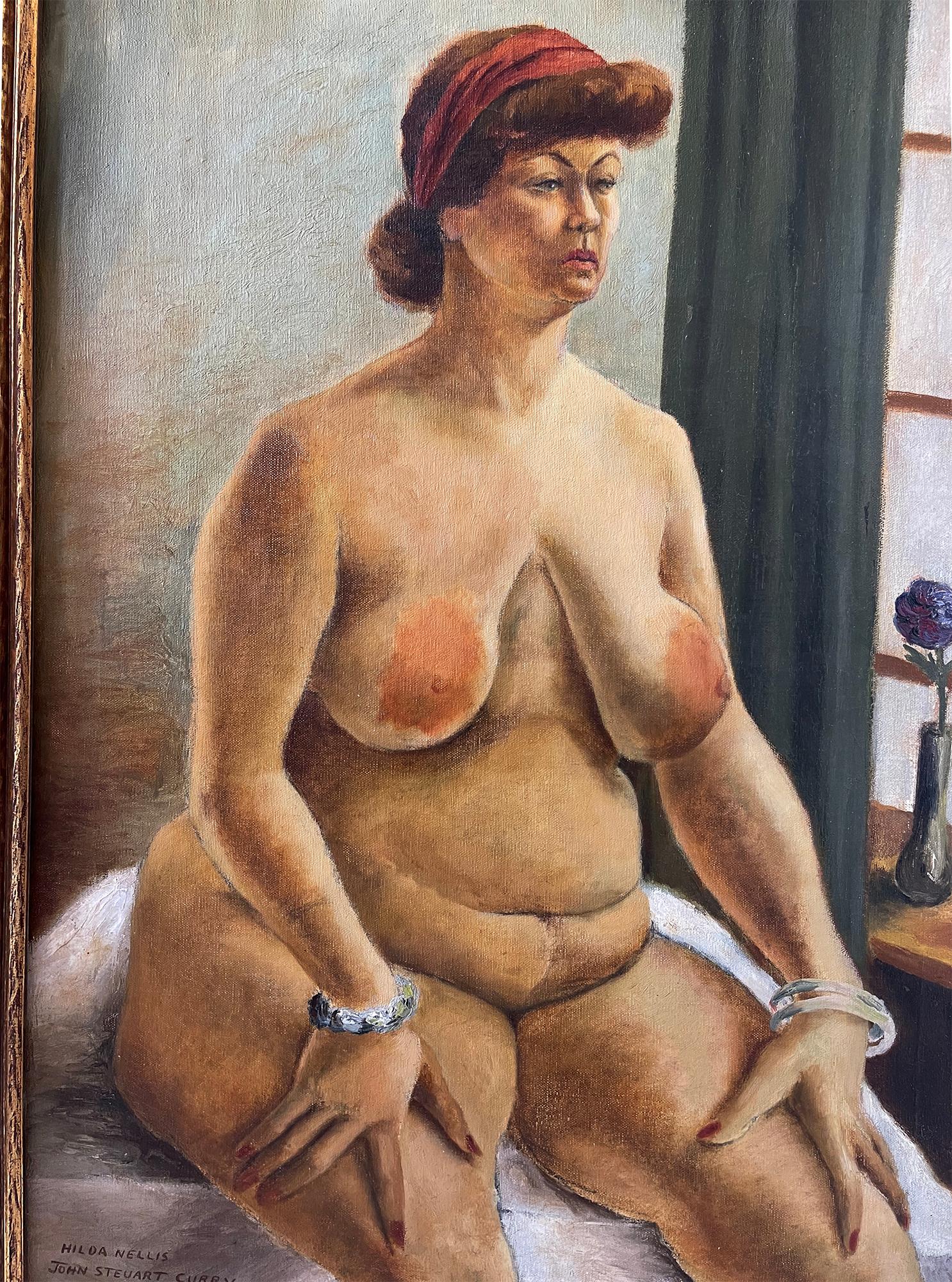 Rubenesque nude woman . full figure Nude Regionalism  - 