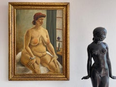 Rubenesque nude woman . full figure Nude Regionalism  - "Hilda Nellis"