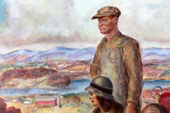 'Sketching Wisconsin' original oil painting, Signed