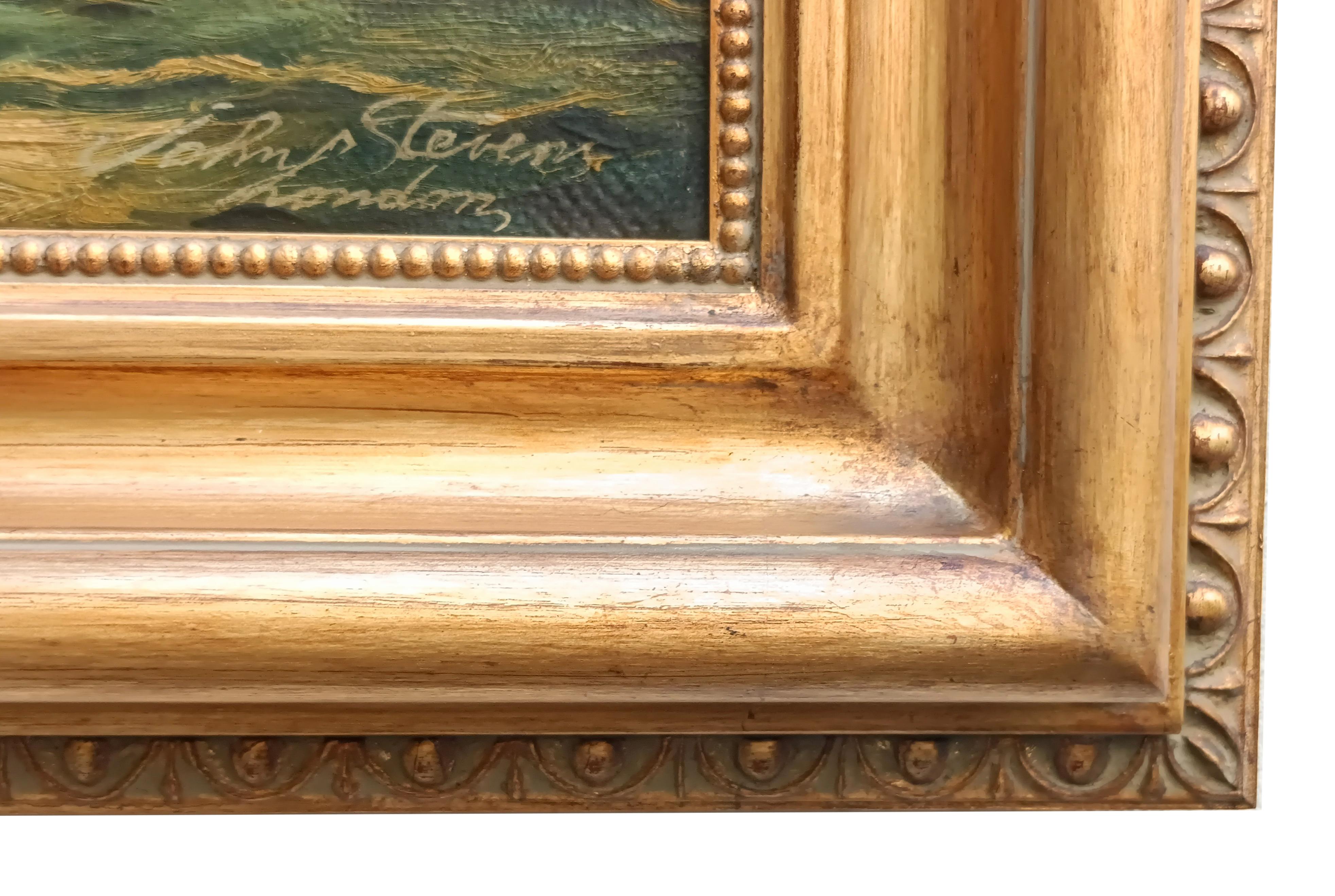 REGATTA DANS LE GOLFE - English School  Bateau de scellement italien Huile sur toile Peinture en vente 5
