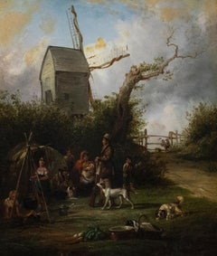 John Stewart (b.1800) - Mid 19th Century Oil, The Gypsy Encampment