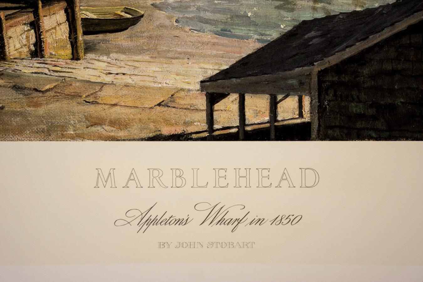 Tirage à tirage limité signé d'après une peinture de John Stobart (né en 1929).
Né et élevé en Angleterre, John Stobart a émigré aux États-Unis dans les années 1960 et s'est intéressé à l'histoire maritime de l'Amérique. Sa première exposition de