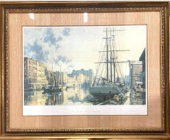 Milwaukee Vue du Inner Harbor au coucher du soleil en 1880