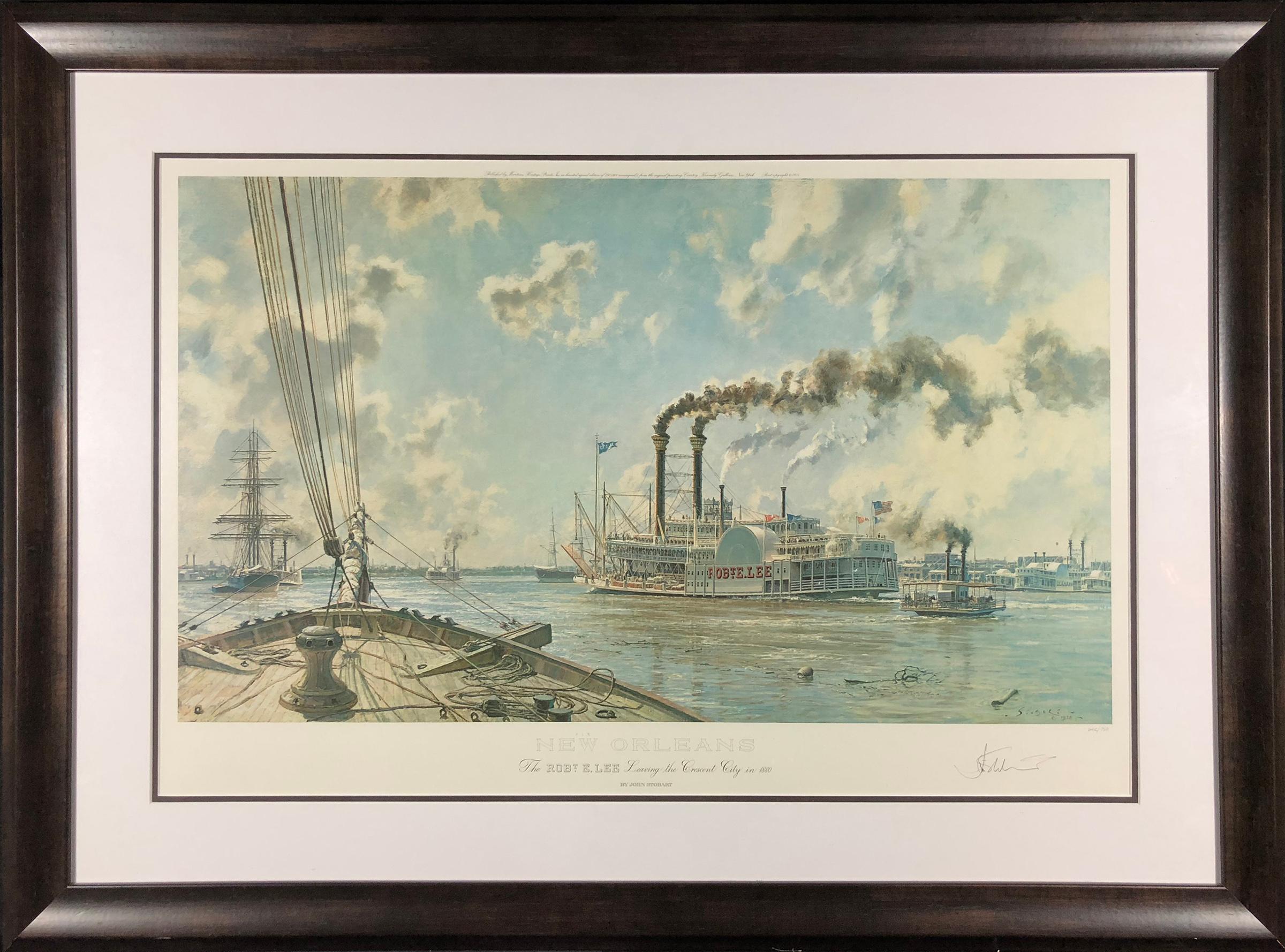 New Orleans - Robert E. Lee Leaving the Crescent City in 1880 - Print by John Stobart