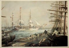 New York.  The "Abner Coburn" leaving the East River for San Francisco in 1886