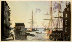 Portsmouth. Merchants Row, Overlooking New Hampshire's Pscatagua River, in 1828