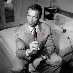 Vintage Arnold Schwarzenegger Cigar, Photographic Print by John Stoddart