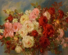 Oil Painting Still-Life "June Roses" by John Strevens