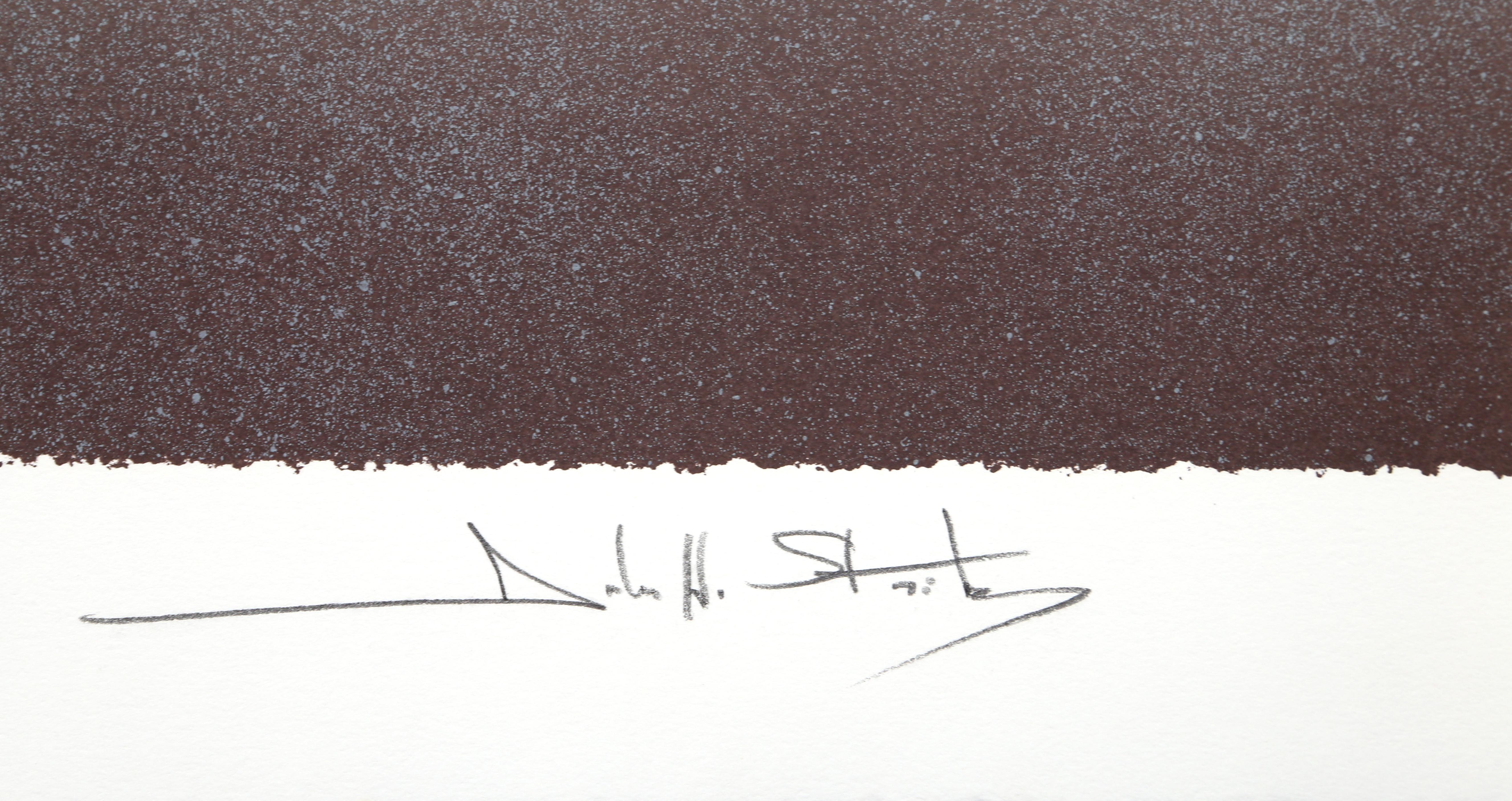 Cielo azul, serigrafía minimalista abstracta de John Stritch en venta 2