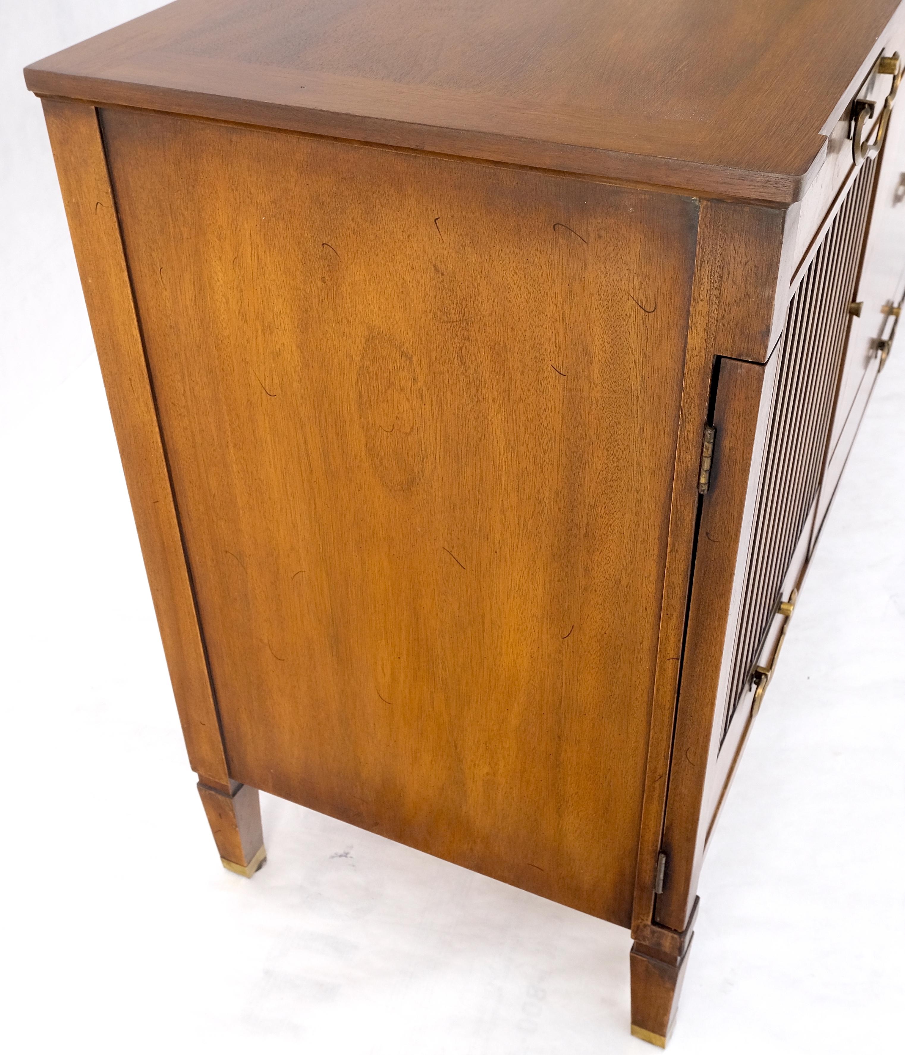 John Stuart American Mid-Century Modern Walnut Long Dresser Credenza Brass MINT! For Sale 6