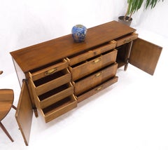 John Stuart American Mid-Century Modern Walnut Long Dresser Credenza Brass MINT!