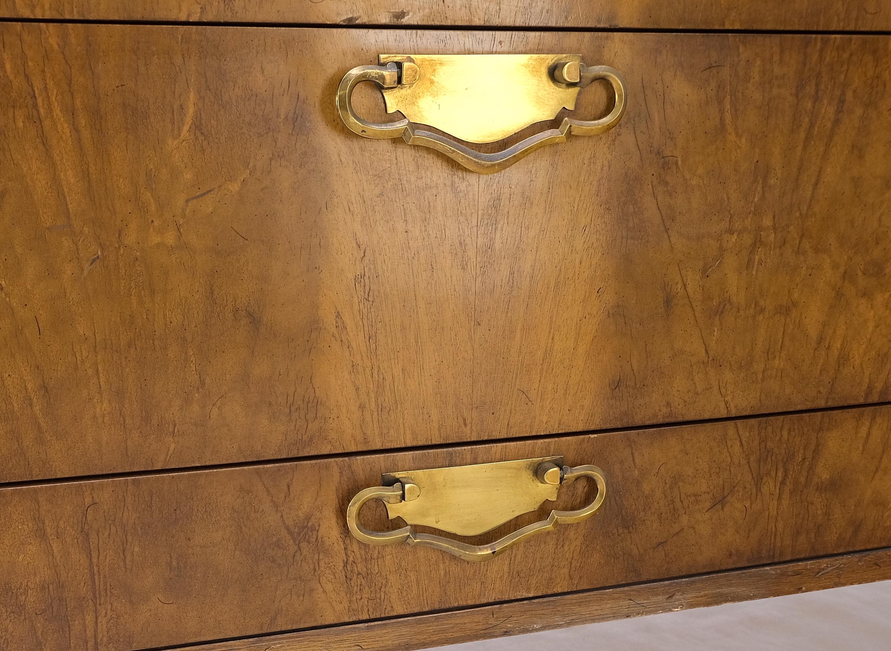 John Stuart American Mid-Century Modern Walnut Long Dresser Credenza Brass MINT! For Sale 4