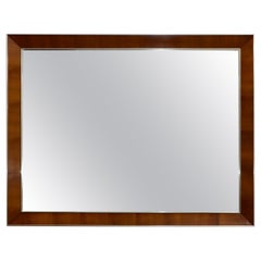 John Stuart Brass And Walnut Wall Mirror
