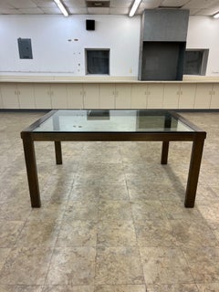 John Stuart Bronzed Brass & Glass Extendable Dining Table