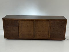 John Stuart Burled Wood Dresser or Cabinet, 1970s, Restored