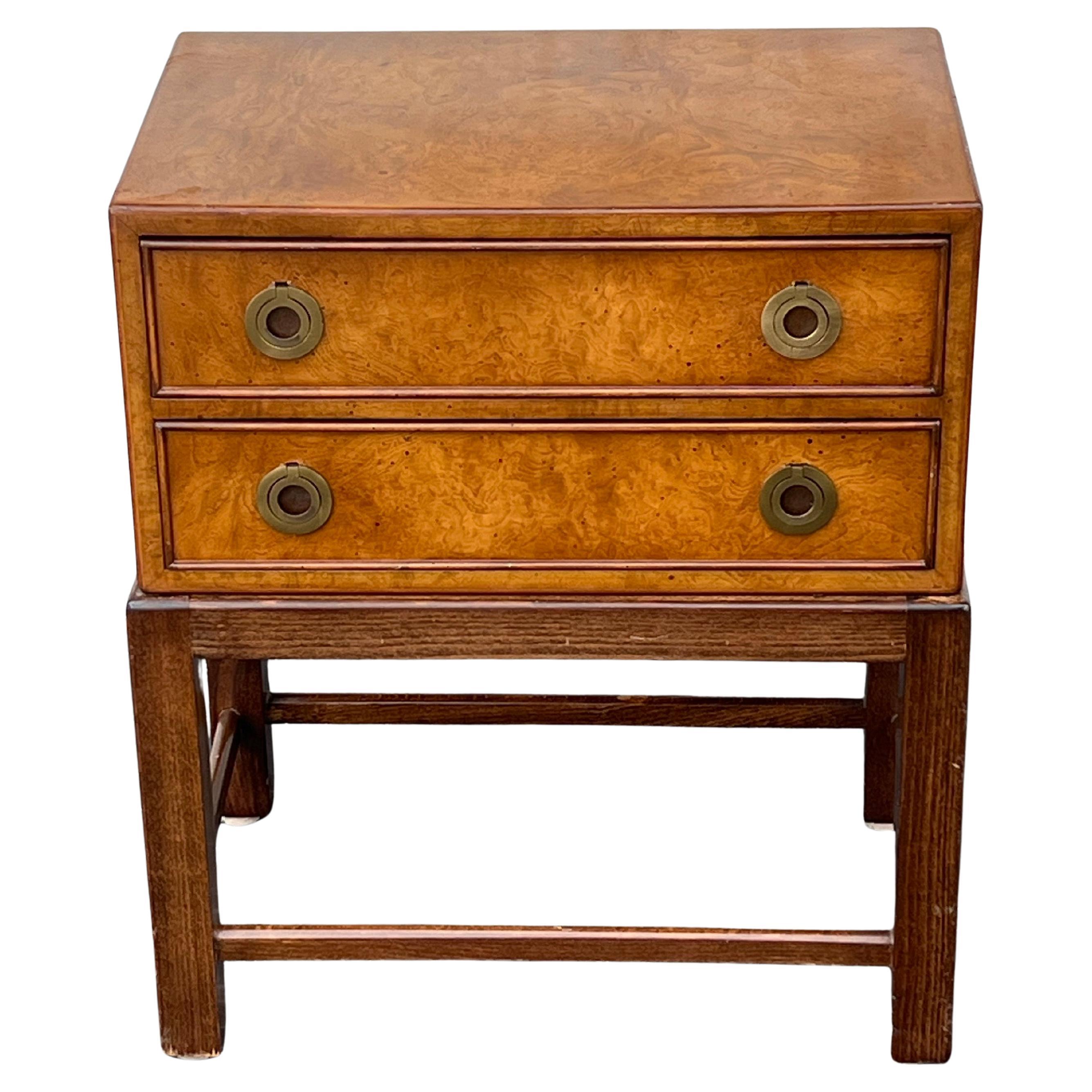 Mini cassapanca Campaigner di John Stuart, anni '60 circa, in radica in vendita