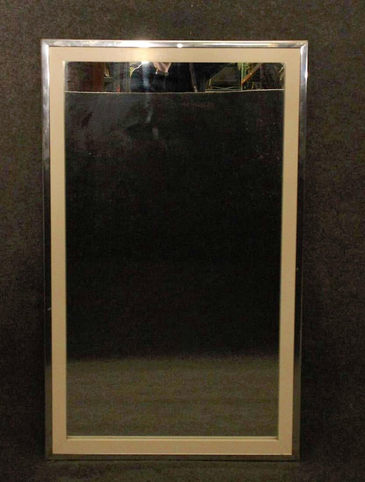 Mid-Century Modern John Stuart Chrome Frame Mirror