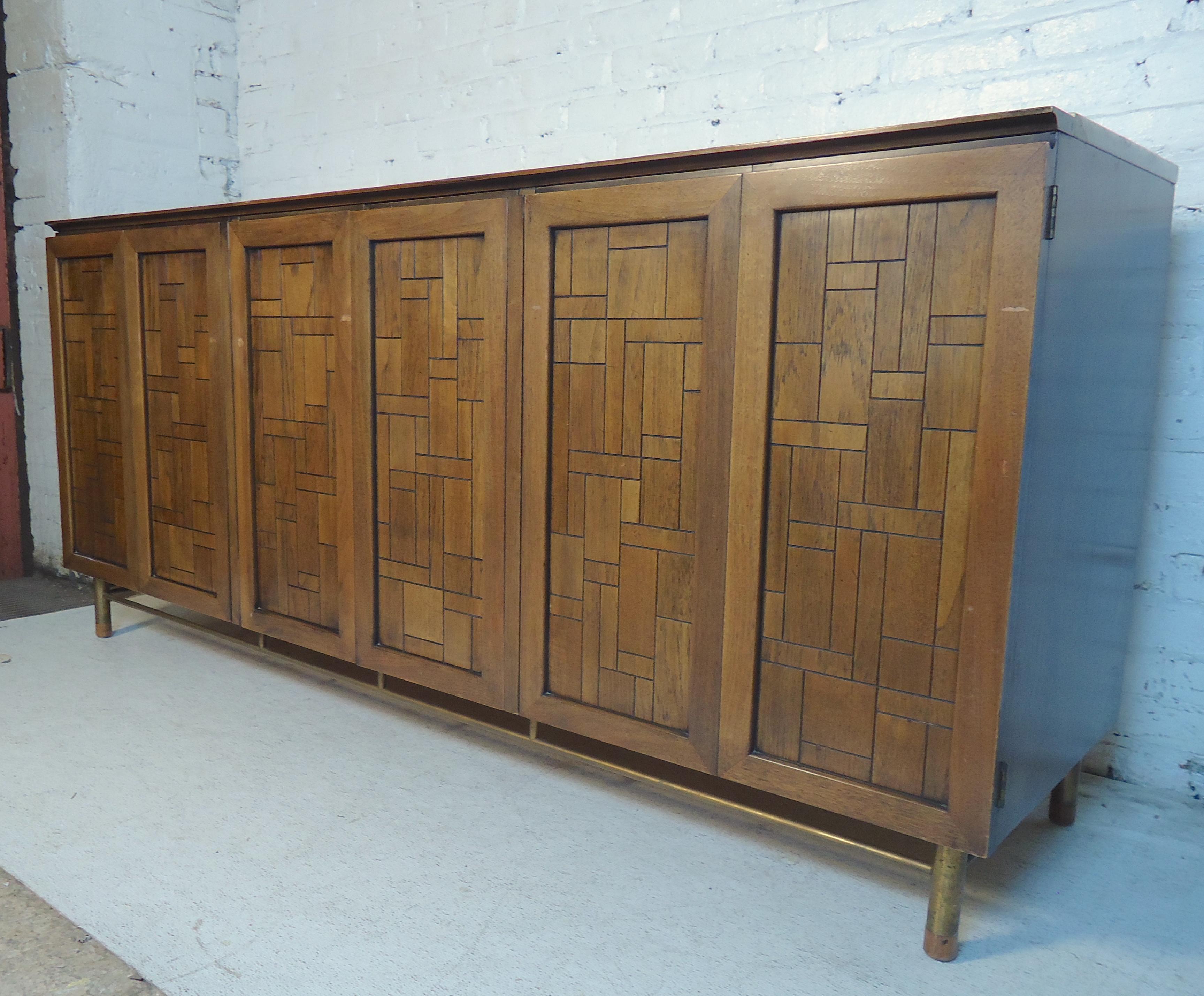Mid-Century Modern Bert England designed Marble Top Credenza For Sale