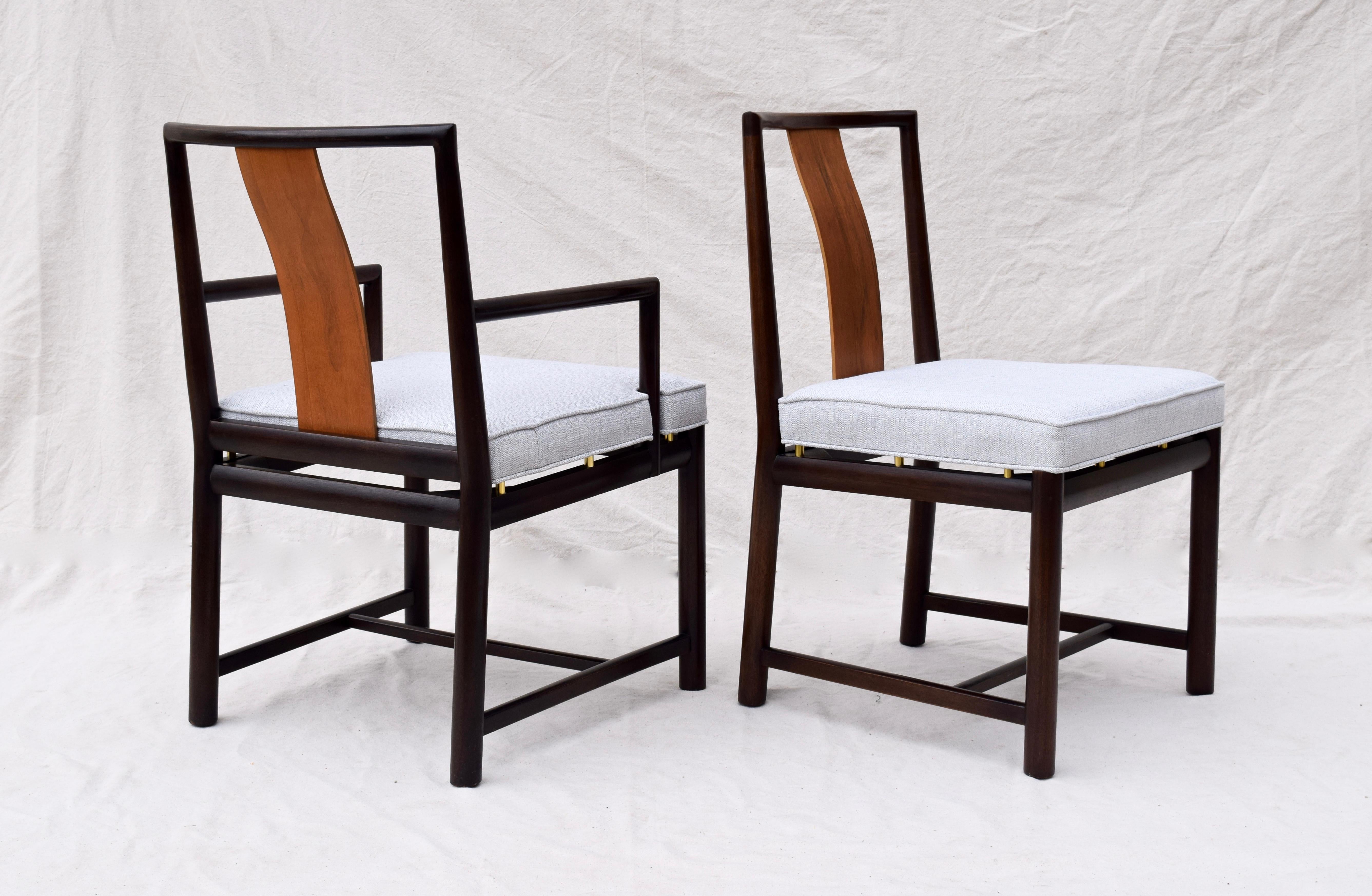 Brass John Stuart Dining Chairs, Set of 14