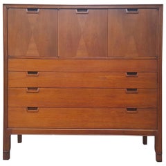 John Stuart for Janus Collection Walnut Highboy Dresser